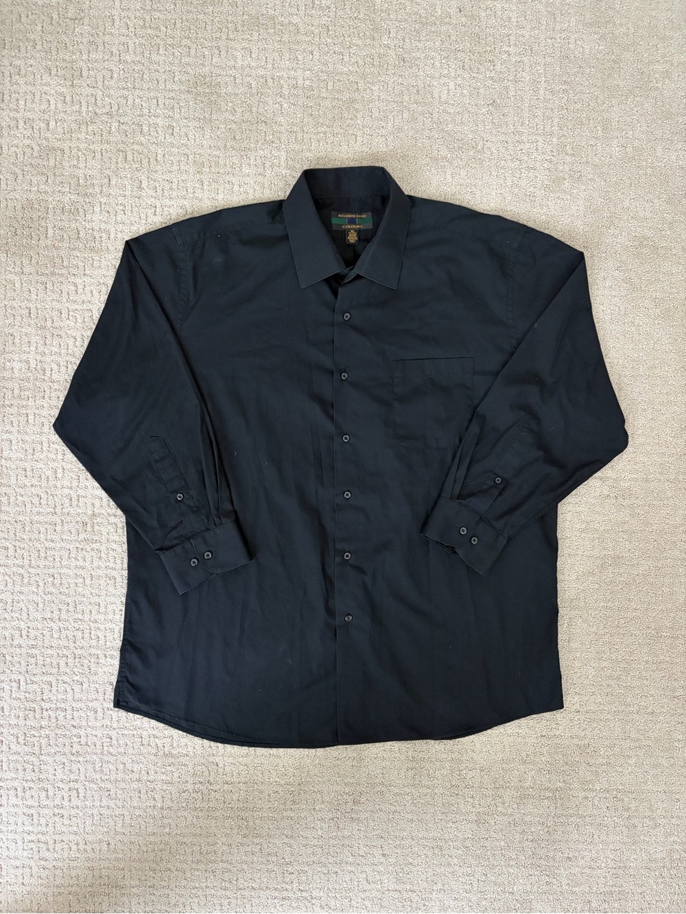 Alexander Julian Black Long-Sleeve Dress Shirt
